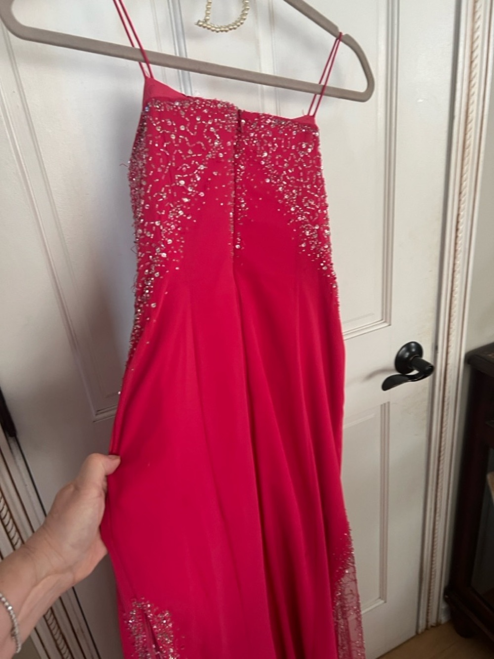 HOT PINK STRAPLESS GOWN - Picture 9 of 11